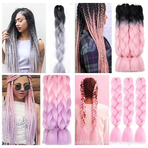 WholeSale Ombre Color Braiding Hair 165g Synthetic Super Jumbo Braids Jumbo Hair Braid in South Africa